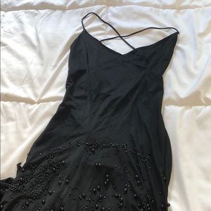 Handkerchief style black tango dress